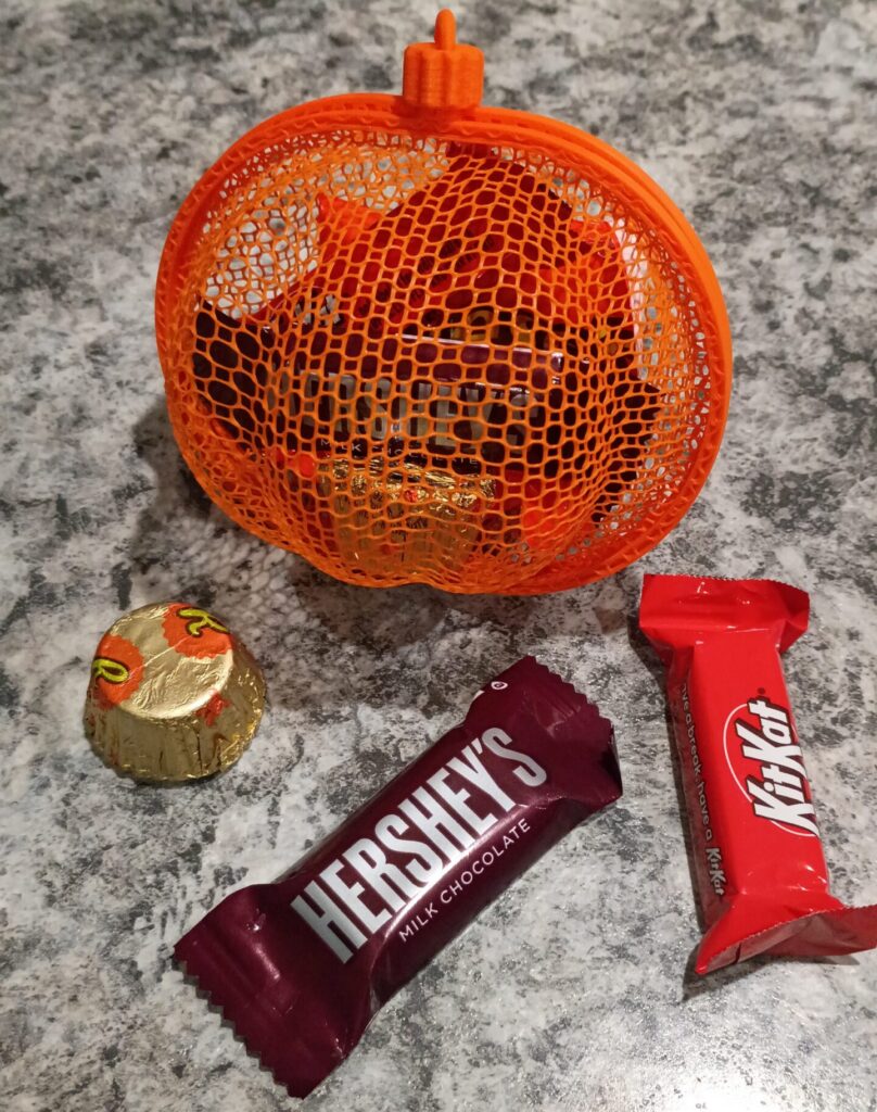 3D Mesh Pumpkin Halloween ornament