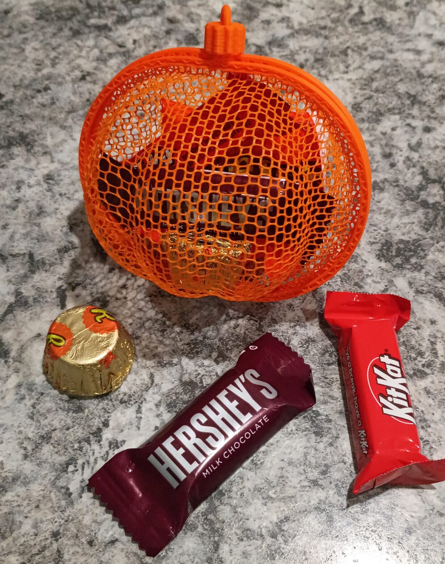 3D Mesh Pumpkin Halloween ornament