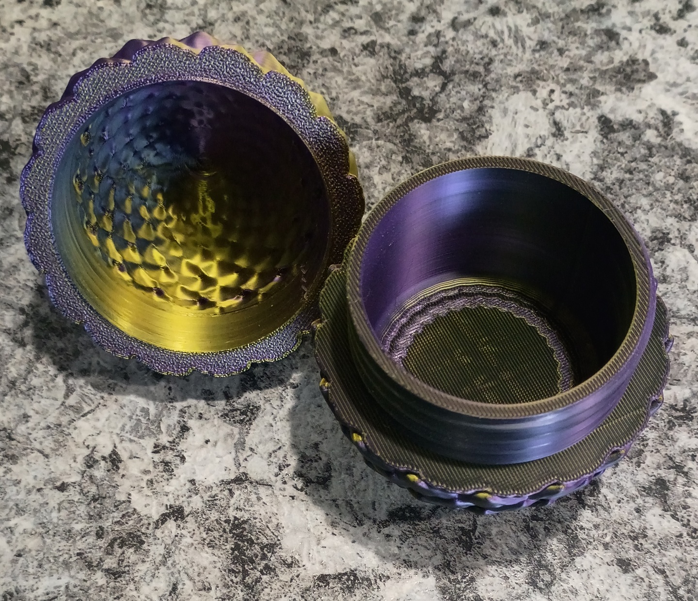 Dual-Tone Silk Dragon Egg (Screw-Top Container) - Image 2