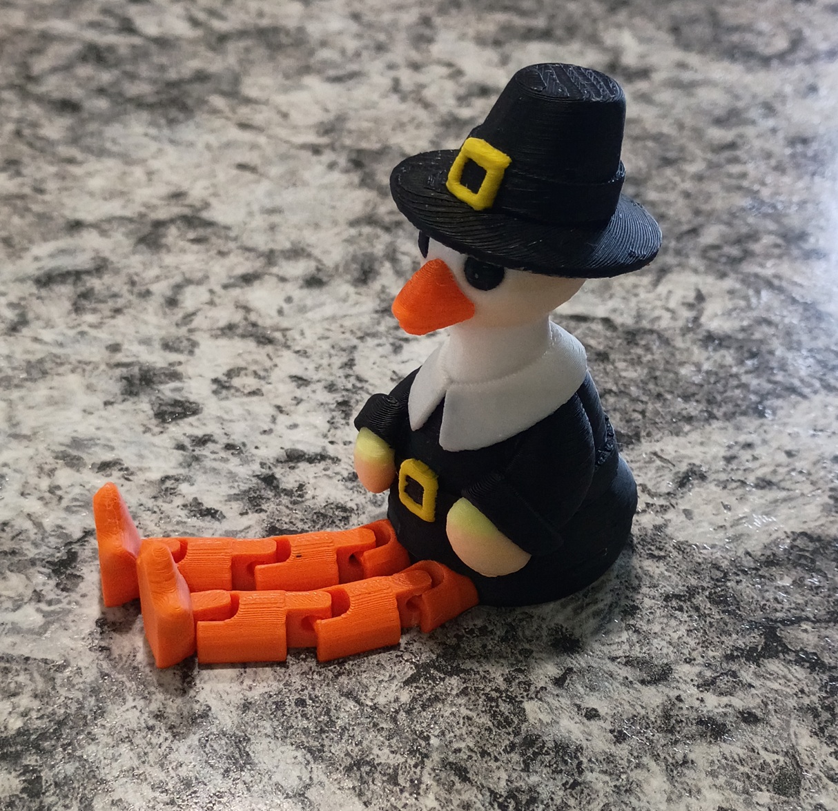 3D Printed Articulated Pilgrim Goose Shelf-Sitter - Image 2