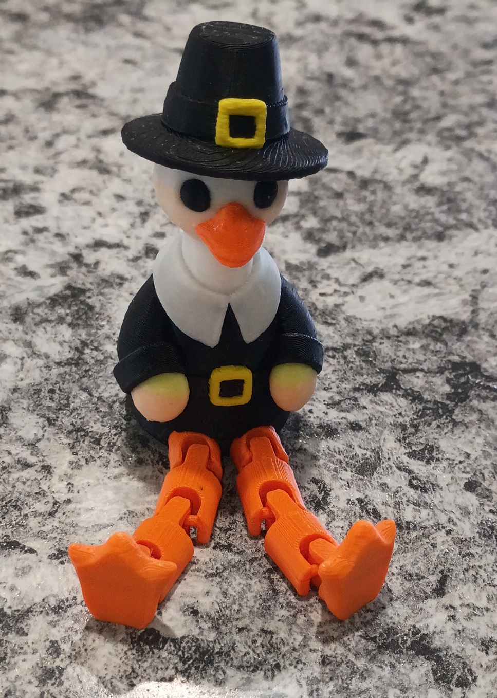 3D Printed Articulated Pilgrim Goose Shelf-Sitter - Image 3
