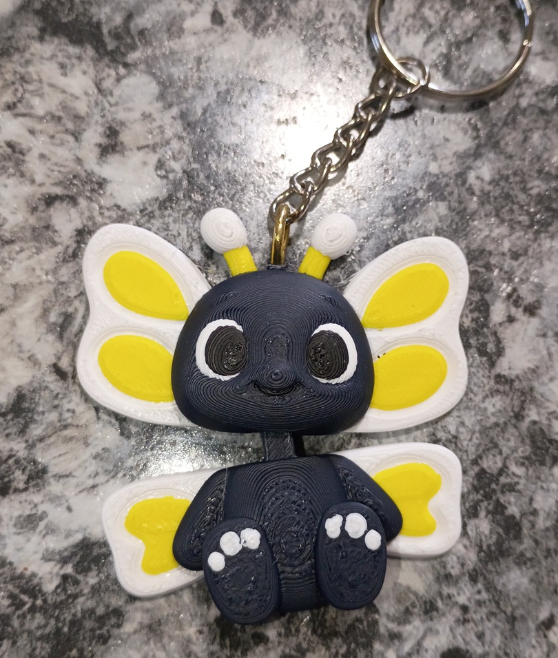 🦋 Cartoon Butterfly / Bug Keychain