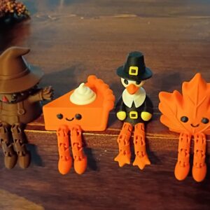 4-Piece Autumn & Thanksgiving Articulated Shelf Sitter Set