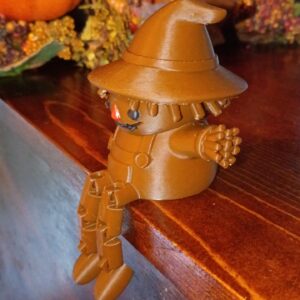 🍁 Articulated Scarecrow Shelf Sitter – Fall & Thanksgiving 3D Printed Desk Decor
